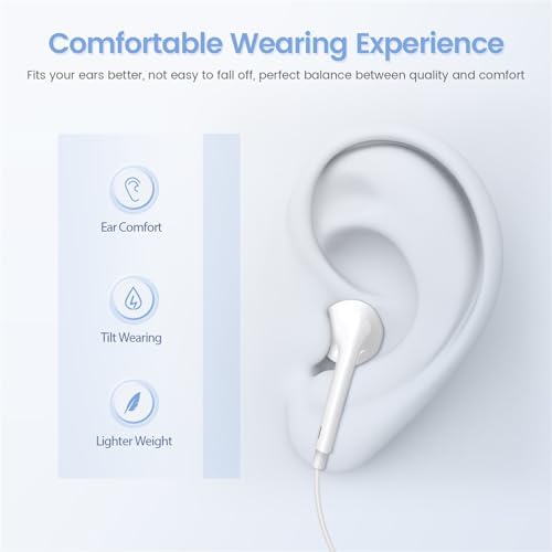 2 Pack-USB C Headphones for i-Phone 15,Type C with Microphone Volume Control Noise Canceling Earphones with Smartphone i-Phone 15 Pro Max,iPad Pro, Most USB C Jack Devices - Image 4