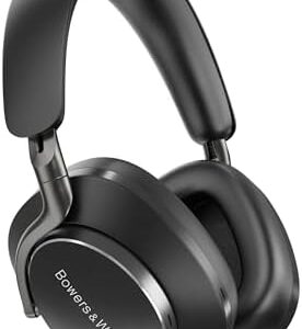 Bowers & Wilkins Px8 Over-Ear Wireless Headphones, Advanced Active Noise Cancellation, Luxurious Materials, 30-Hour Battery Life, 15-Min Quick Charging, Black