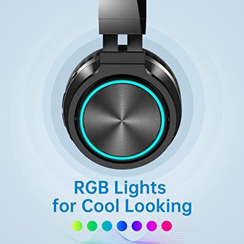 Picun B12 Wireless Headphones,HD Stereo Sound Over Ear with Built-in Microphones, Deep Bass 20 Hours Playtime, Fast Charge Bluetooth 5.2 Headset for Adults, School, Travel, Black - Image 6