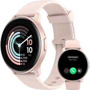 Smart Watch for Women Men Answer/Make Calls/Quick Text Reply/AI Voice, Smartwatch for Android Phones iPhone Samsung Compatible IP68 Fitness Tracker Heart Rate Blood Oxygen Sleep Monitor Circle