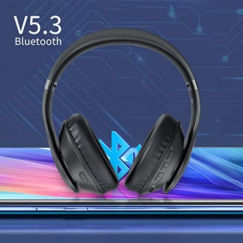 Uliptz Wireless Bluetooth Headphones, 65H Playtime, 6 EQ Sound Modes, HiFi Stereo Over Ear Headphones with Microphone, Foldable Lightweight Bluetooth 5.3 Headphones for Travel/Office/Cellphone/PC - Image 3