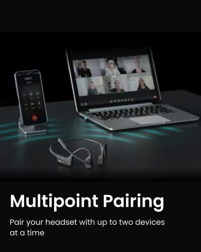 SHOKZ OpenComm2 UC - Bone Conduction Bluetooth Stereo Computer Headset with Boom Mic - USB-A Compatible with PC and Mac - Zoom Certified - with Bookmark - Image 6