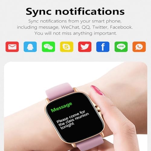 Smart Watch for Women Men(Answer/Make Calls) 1.83", Smartwatch for iOS and Android,Fitness Tracker Watch IP67 Waterproof, Heart Rate, Sleep Monitor and Steps Calories Counter (Pink) - Image 4