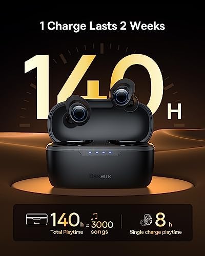 Baseus Active Noise Cancelling Wireless Earbuds, Reduce Noise by Up to 95%, 140H Playtime, IPX6 Waterproof, Deeper Bass, 4 ENC Mics, Comfortable Fit, Bluetooth 5.3 Ear Buds - Bowie MA10 Upgraded - Image 3