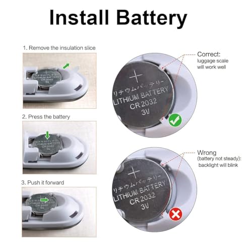 Digital Luggage Travel Scale with Overweight Warning Function, Portable Handheld Electronic Weighing Scale with Hook, 50kg & Backlit LCD Display Screen Design for Suitcase Baggage (Battery Included) - Image 5