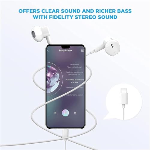 2 Pack-USB C Headphones for iPhone 15 Type C Earbuds Wired Earphones with Mic & Remote Control Noise Cancelling for iPhone 15 pro, iPad Pro, Galaxy S23/S22/S21/S20/Ultra Note 10/20, Pixel 7/6/6a/5/4 - Image 6