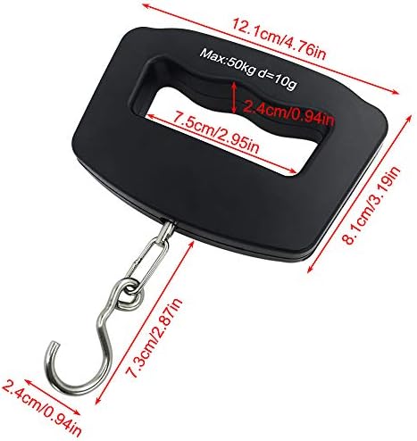 AFUNTA 50Kg 10g LCD Home Electronic Digital Portable Hanging Weight Hook Travel Luggage Scale - Image 2