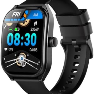 AOLON Curve Smart Watch for Men Women (Answer/Make Call), 2.01" Fitness Tracker with 120+ Sport Modes Heart Rate Sleep Blood Oxygen Monitor, IP68 Waterproof Fitness Watch for Android iOS, Black