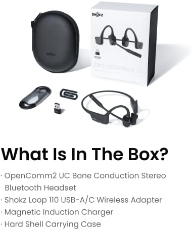 SHOKZ OpenComm2 UC - Bone Conduction Bluetooth Stereo Computer Headset with Boom Mic - USB-A Compatible with PC and Mac - Zoom Certified - with Bookmark - Image 8