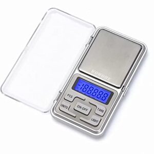 WOWOHE Food Travel Scale Portable Pocket Scale Gram Capacity 500g Degital Kitchen Small Miniature Scale Lab Measuring Scale High Precision
