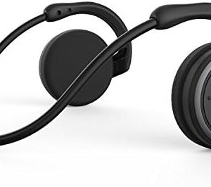 Small Bluetooth Headphones Wrap Around Head - Sports Wireless Headset with Built in Microphone and Crystal-Clear Sound, Foldable and Carried in The Purse, and 12-Hour Battery Life, Black