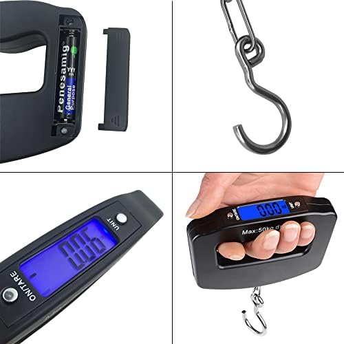 AFUNTA 50Kg 10g LCD Home Electronic Digital Portable Hanging Weight Hook Travel Luggage Scale - Image 4