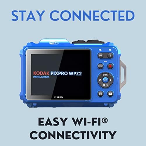Kodak PIXPRO WPZ2 Rugged Waterproof 16MP Digital Camera with 4x Optical Zoom (Blue) Bundle with Koah Nostrand Gadget Bag, Floating Camera Strap (Yellow), and 32GB UHS-I microSDHC Memory Card (4 Items) - Image 5