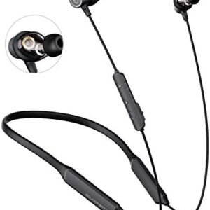 SoundPEATS Force Pro Dual Dynamic Drivers Bluetooth Headphones, Neckband Wireless Earbuds with Crossover, APTX HD Audio Built in Mic 22 Hours Playtime, Bluetooth 5.0 Headset Sports Earphones