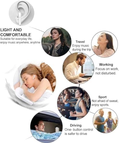 Wireless Earbuds,Wireless Charging Case IPX7 Bluetooth 5.2 with Headphones Touch Control Waterproof Stereo Earphones,Pop-ups Auto Pairing Hi-Fi Stereo Sound Headset for airpod pro iPhone/Android - Image 7