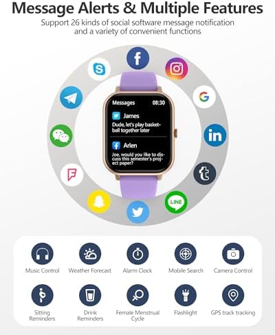 Smart Watch for Men Women(Answer/Make Call),1.83" Fitness Tracker with Blood Pressure Heart Rate Monitor,Sleep Tracker,Pedometer,123 Sport Modes, IP68 Waterproof Smartwatches for iPhone&Android - Image 5