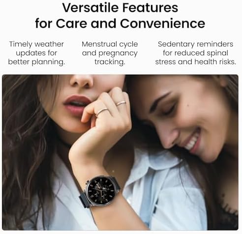 TOZO S5 Smart Watch (Answer/Make Calls), 1.43’’ AMOLED Smart Watches for Men Women 100+ Sport Modes Fitness Watch with Blood Oxygen/Sleep/Heart Rate Monitor, IP68 Waterproof Smartwatch Black - Image 9