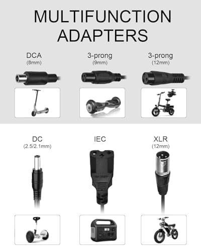 Uzi Charger Converter(5 Plugs Universal), Suitable for DC5.5mm-2.1/2.5mm Charger Output Port Conversion, to Meet The Needs of Different Devices, to Realize 1 Charger for Multiple Purpos. - Image 3