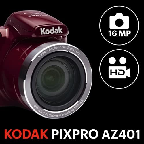 Kodak AZ401RD Point & Shoot Digital Camera with 3" LCD, Red - Image 2