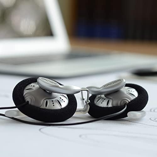 Koss KSC75 Portable On-Ear Clip Headphones, Retro Style, Ultra Lightweight, Silver and Black - Image 5