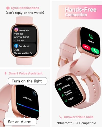 Smart Watch for Women, Alexa Built-in 1.83" Fitness Tracker with Answer/Make Calls, Fitness Watch with Heart Rate/Sleep Tracker/100 Sports/IP68 Waterproof Smartwatch Compatible Android iOS - Image 2