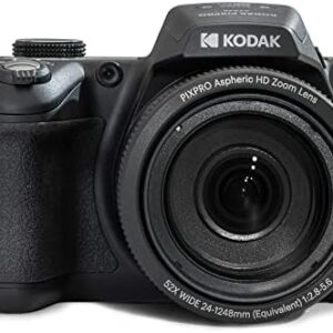 Kodak PIXPRO Astro Zoom AZ528-BK 16 MP Digital Camera with 52x Optical Zoom 24mm Wide Angle Lens 6 fps Burst Shooting 1080P Full HD Video Wi-Fi Connectivity and a 3" LCD Screen (Black)
