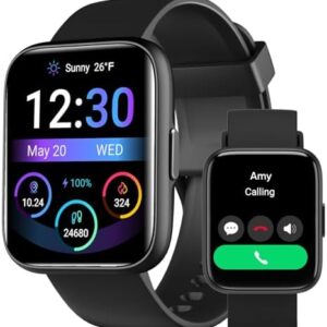Smart Watch for Men Women - Answer/Make Calls/Quick Text Reply/AI Control, 1.83" for Android Phones iPhone Samsung Compatible IP68 Smartwatch Fitness Tracker Heart Rate Blood Oxygen Sleep Monitor