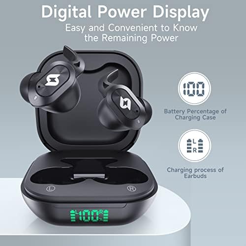 Wireless Earbuds Bluetooth Headphones with Wireless Charging Case 32H Playback LED Display in Ear Earphones Waterproof Ear buds Built in Mic Stereo Bass for iPhone Samsung Android Sport Workout Gym TV - Image 2