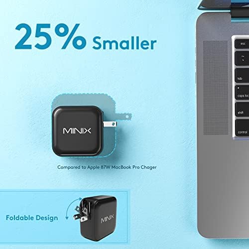 MINIX NEO P3 100W Turbo 4-Ports GaN Wall Charger, 3 x USB-C Port Fast Charging Adapter(Max 100W/20W), 1 USB-A (Max 18W). Compatible with MacBook Pro Air, iPad Pro, iPhone 14,Galaxy S9 and More. - Image 6