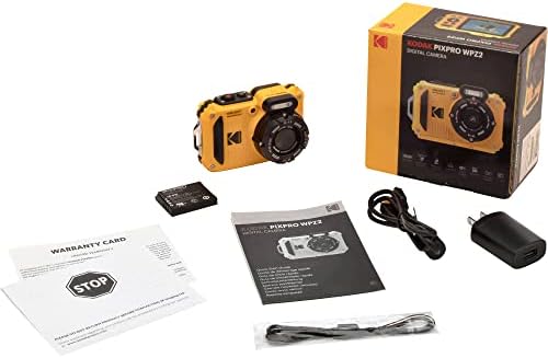 Kodak PIXPRO WPZ2 Rugged Waterproof Shockproof Digital Camera 16MP 4X Optical Zoom 1080P Full HD Video, 2.7" LCD (Yellow), 32GB SD Card, Black Compact Camera Case, Floating Strap, Bundle (7 Items) - Image 9