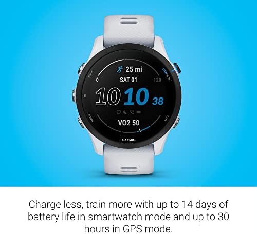 Garmin Forerunner® 255 Music, GPS Running Smartwatch with Music, Advanced Insights, Long-Lasting Battery, White - Image 3