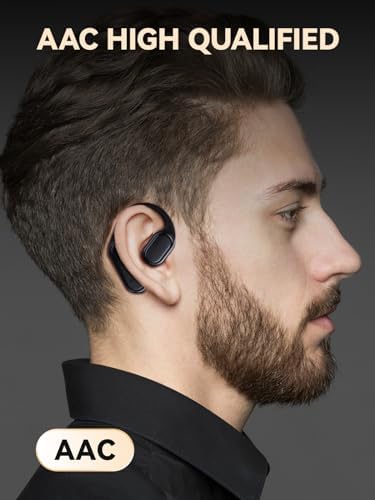 Ture Wireless Bone Conduction Earphones, OWS Open Ear Headphones with Earhooks, Bluetooth 5.3, Up to 60H Playtime with Case, IP68, AAC/SBC, for Cycling Yoga Workouts - Image 6