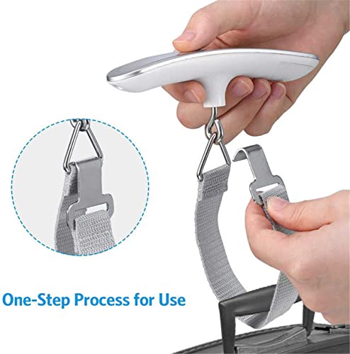 TXY Luggage Scale 50kg/110lb High Precision Portable Digital LCD Display Scale Household Aircraft Outdoor Fishing Scale Weight Balance Suitcase Travel Bag Hanging Steelyard Scale Tool with Hook - Image 4