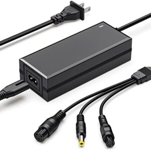 3 in 1 Replacement Charger for 2A 42v/36v 3 Claw (8mm/12mm) Female Port (5.5mm*2.5mm Universal 2.1mm) for, Jetson, Razor, Swagtron, Bird, Gotrax, Segway