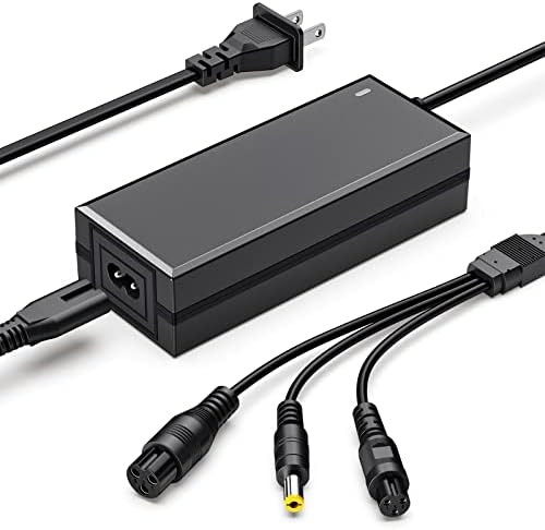 3 in 1 Replacement Charger for 2A 42v/36v 3 Claw (8mm/12mm) Female Port (5.5mm*2.5mm Universal 2.1mm) for, Jetson, Razor, Swagtron, Bird, Gotrax, Segway