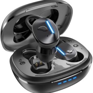 CALCINI Wireless Earbuds Bluetooth 5.3 IPX8 Waterproof Touch Control, in Ear Headphones with Charging Case, TWS Ear Buds for Phone, Android, Sport and Workout Deep Bass Microphone Earphones