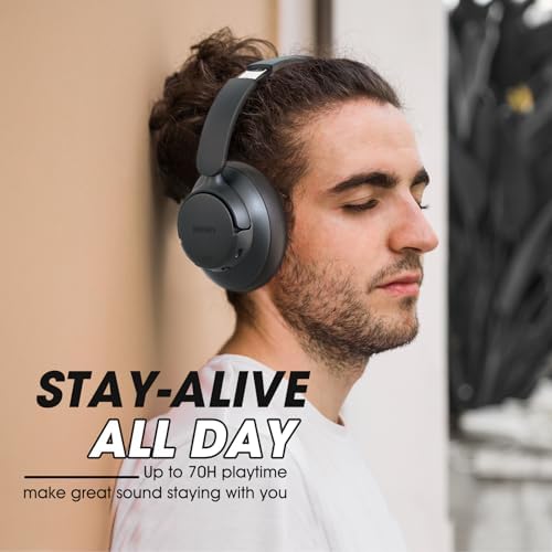 BERIBES Upgraded Hybrid Active Noise Cancelling Headphones with Transparent Modes,70H Playtime Bluetooth Headphones Wireless Bluetooth with Mic, Deep Bass,3.5MM Cable,Soft-Earpads,Fast Charging-Black - Image 5