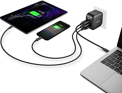 MINIX 66W Turbo 3-Port GaN Wall Charger 2 x USB-C Fast Charging Adapter, 1 x USB-A Quick Charge 3.0, Compatible with MacBook Pro Air, iPad Pro, iPhone 12/12 mini/11, Galaxy S9 S8 and More (NEO P1) - Image 7