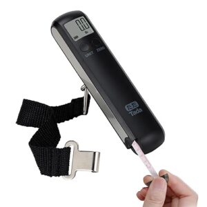 TADA 110 lbs Travel Luggage Scale Battery-Free Portable Digital Hanging Hand Baggage Scale for Travel Suitcase Weight Scale with Built-in Measuring Tape