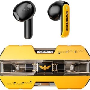 Transformers TF-T01 True Wireless Earbuds Bluetooth 5.4 Headphones, Bluetooth Earbud in Ear with HD Mic, 60H Playtime Ear Buds, IPX5 Waterproof Earphones for Android iOS Bumblebee