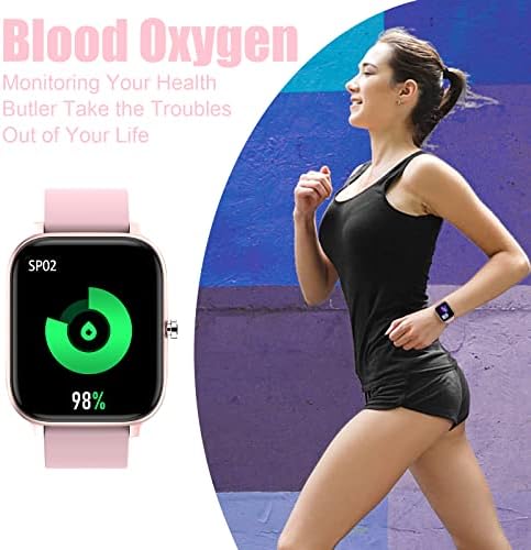 Smart Watch for Men Women Compatible with iPhone Samsung Android Phone 1.69“ Full Touch Screen Watch IP68 Waterproof Bluetooh Fitness Tracker Smart Watch with Heart Rate/Sleep Monitor - Image 4