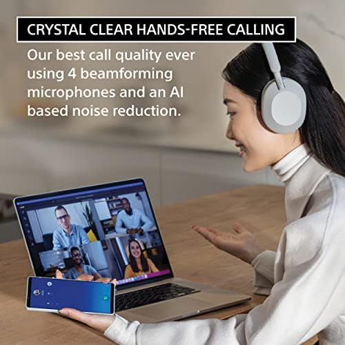 Sony WH-1000XM5 The Best Wireless Noise Canceling Headphones with Auto Noise Canceling Optimizer, Crystal Clear Hands-Free Calling, and Alexa Voice Control, Silver - Image 3