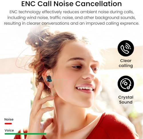 TOZO T12 Wireless Earbuds Bluetooth 5.3 Headphones Built-in ENC Noise Cancelling Mic, 55 Hrs Playtime App Customize EQ IPX8 Waterproof LED Digital Display Premium Sound Headset Black - Image 6