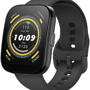 Amazfit Bip 5 Smart Watch, GPS, Bluetooth Calling, 10-Day Battery, Ultra-Large Display, Step Tracking, Heart-Rate Monitoring & VO2 Max, Sleep & Health Monitoring, Alexa Built-In, AI Fitness App(Black)