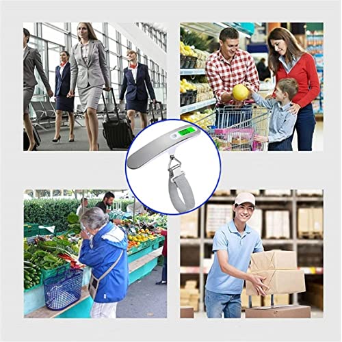 TXY Luggage Scale 50kg/110lb High Precision Portable Digital LCD Display Scale Household Aircraft Outdoor Fishing Scale Weight Balance Suitcase Travel Bag Hanging Steelyard Scale Tool with Hook - Image 7
