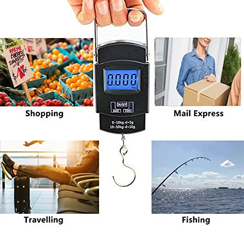 Luggage Scale with Battery Automatic Reading, Many Ways of use, Accurate Numbers, The Perfect Multifunctional Scale, a Good Helper for Your Travel and Fishing - Image 6