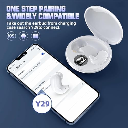 Active Noise Canceling Wireless Sleep Earbuds Invisible - Bluetooth 5.3 Mini Sleeping Earbuds for Side Sleepers Small Ears Canal,Discreet in-Ear Tiny Earphones for Sleeping,Driving,Glacier - White - Image 4