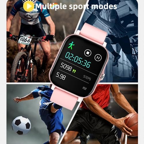 Smart Watch for Women Men(Answer/Make Calls) 1.83", Smartwatch for iOS and Android,Fitness Tracker Watch IP67 Waterproof, Heart Rate, Sleep Monitor and Steps Calories Counter (Pink) - Image 2