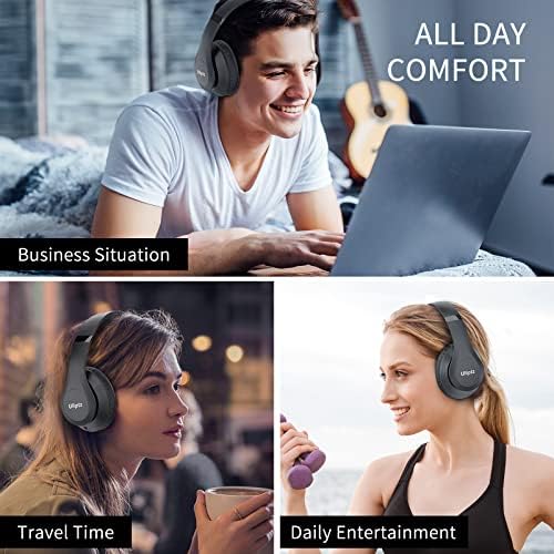 Uliptz Wireless Bluetooth Headphones, 65H Playtime, 6 EQ Sound Modes, HiFi Stereo Over Ear Headphones with Microphone, Foldable Lightweight Bluetooth 5.3 Headphones for Travel/Office/Cellphone/PC - Image 7