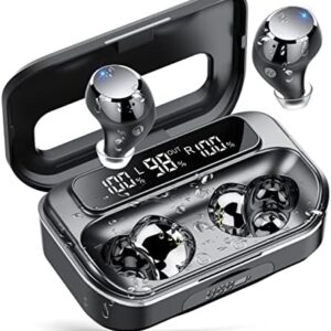 Ear Buds Wireless Bluetooth Earbuds Bluetooth 5.3 Headphones with 4 ENC Noise Cancelling Mic Powerful Bass In-Ear Earbuds with LED Display 128H IP7 Waterproof 2024 New Earphones for Ios/Android